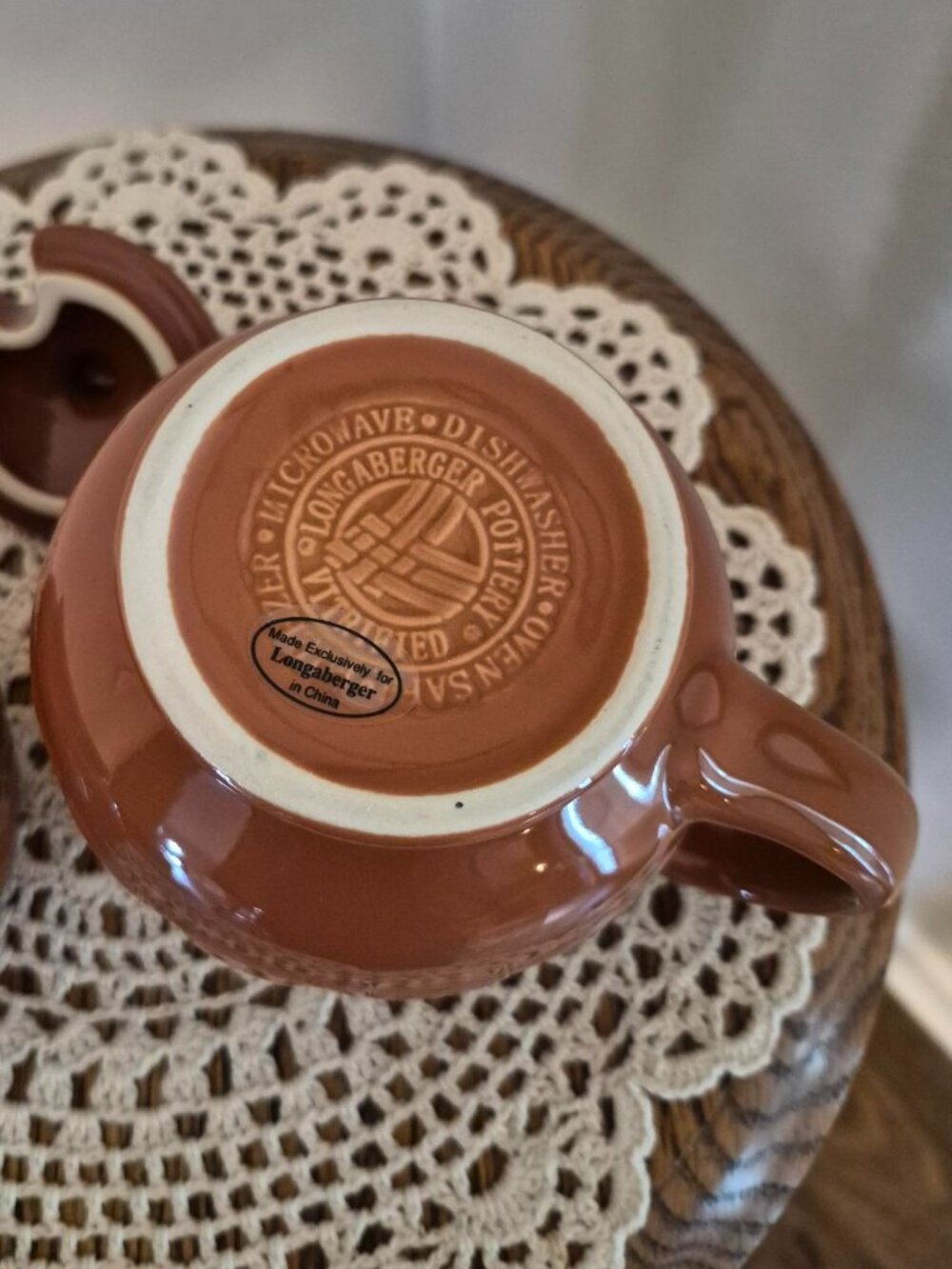 Longaberger Cream and Sugar Set, Woven Traditions Spice Collection - Picture 6 of 7